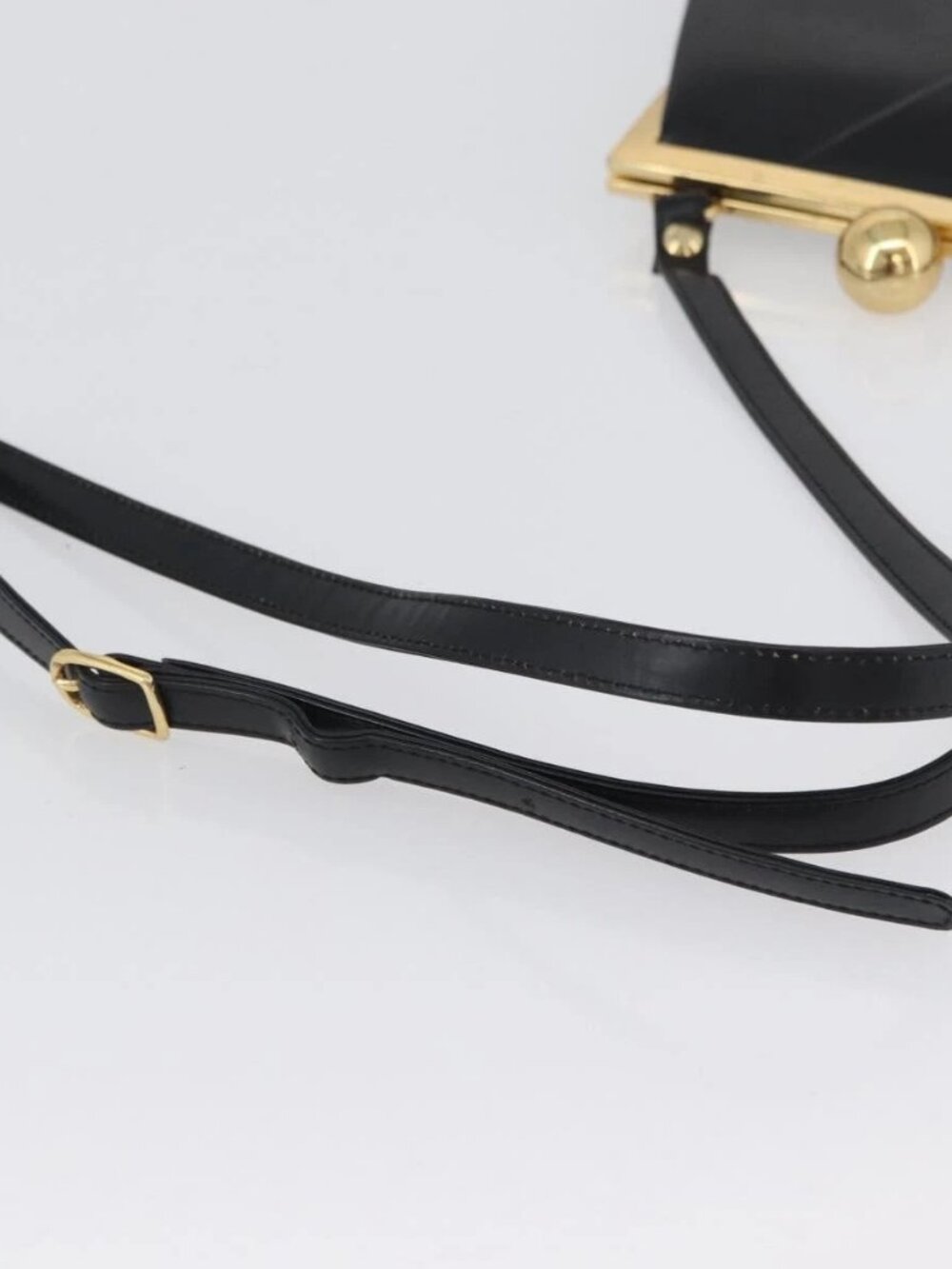 SAINT LAURENT Shoulder Bag Leather Black Gold - Picture 8 of 16
